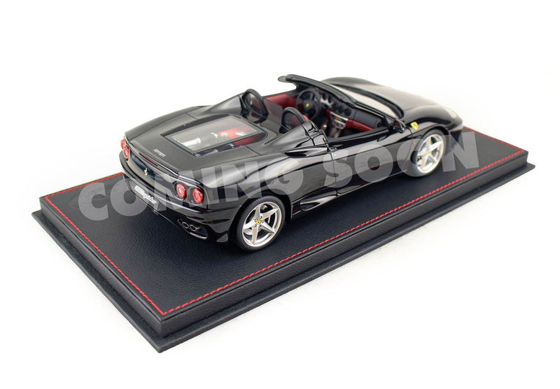ギャラリービューアに画像をロードする, 【予約】Ferrari 360 Modena Spider マニュアルギア グロスブラック ボルドー/ BBR 1/18 28台限定ミニカー
