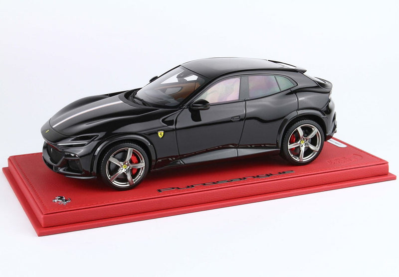 ギャラリービューアに画像をロードする, 【予約】Ferrari Purosangue パノラミックルーフ ネロプロサングエ フランスフラッグ レッドベース/ BBR 1/18 12台限定ミニカー
