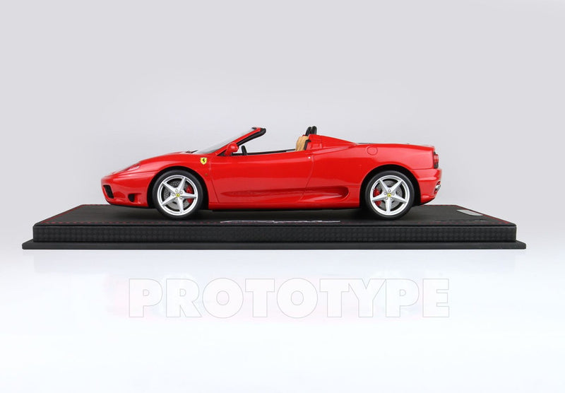 ギャラリービューアに画像をロードする, 【予約】Ferrari 360 Modena Spider オートマチックギア ロッソコルサ ベージュ チャレンジバックグリッド/ BBR 1/18 36台限定ミニカー

