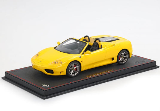 【予約】Ferrariフェラーリ 360 Modena Spider Giallo Modena Black italian stripe 限定12台 / BBR 1/18 ミニカー