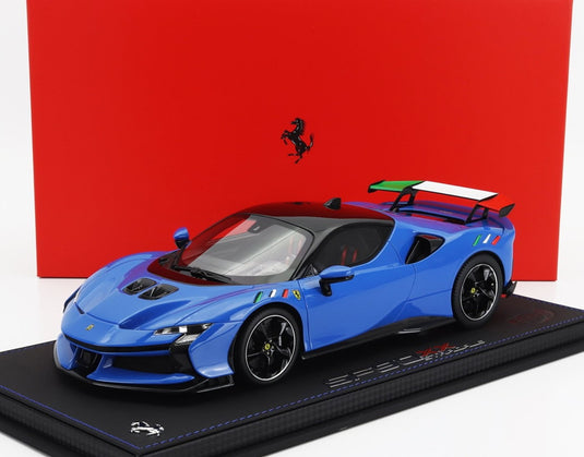 FERRARI SF90 XX STRADALE ブラックルーフ 2024 ブルフランシア/ BBR 1/18 50台限定ミニカー