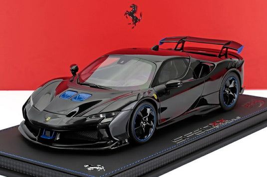 FERRARI SF90 XX ストラダーレ 2024 ショーケース付 ネロデイトナ ブラック ブルー/ BBR 1/18 20台限定ミニカー