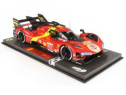 【予約】FERRARI 499P 3.0L TURBO V6 TEAM FERRARI AF CORSE N 51 WINNER 24h LE MANS 2023 ALESSANDRO PIER GUIDI JAMES CALADO ANTONIO GIOVINAZZI RED YELLOW BLACK/BBR 1/18ミニカー