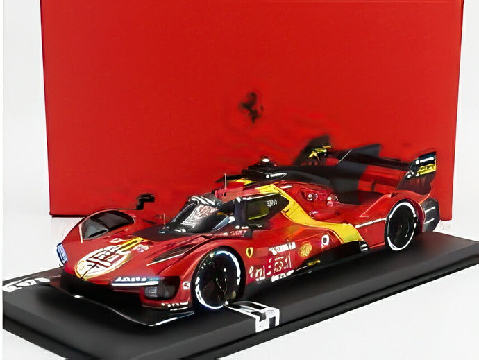 FERRARI 499P チームフェラーリAFコルセ N51 優勝 24hルマン 2023 レッドイエローブラック/ BBR 1/18 749台限定ミニカー