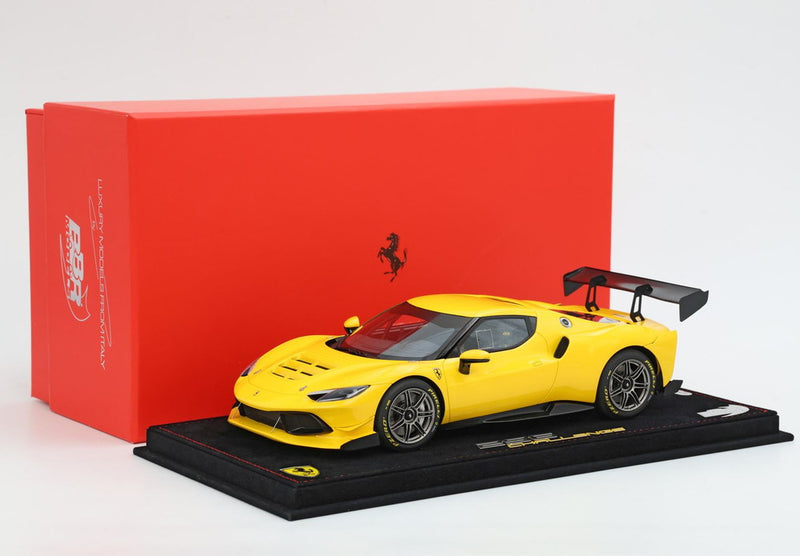 ギャラリービューアに画像をロードする, 【予約】Ferrari 296 Challenge ジャッロモデナ/ BBR 1/18 24台限定ミニカー
