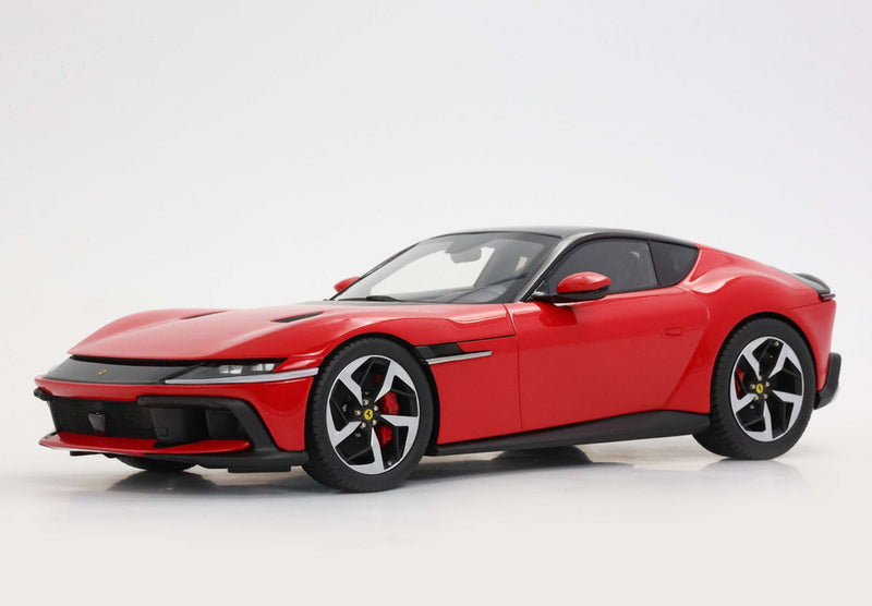 ギャラリービューアに画像をロードする, 【予約】2026年発売予定Ferrari 12Cilindri クーペ ロッソコルサ シルバーリム レッドブレーキ/ BBR 1/18 ミニカー
