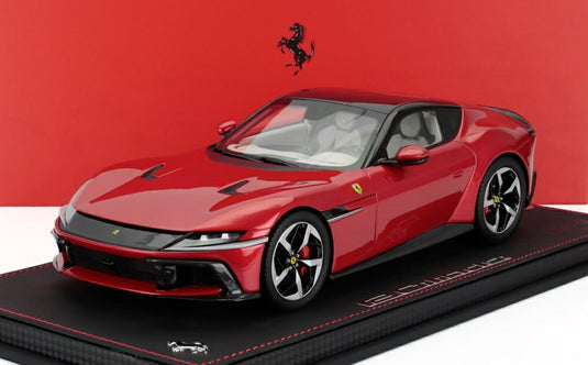 FERRARI 12チリンドリ クーペ V12 830cv 2024 ショーケース付 ロッソ F1 2007 レッドメタリック/ BBR 1/18 48台限定ミニカー