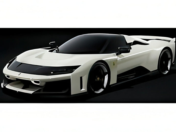 【予約】Ferrari F80 カーボンオプション ビアンコイタリア バイカラーホイール シルバー＆カーボン/ BBR 1/18 ミニカー