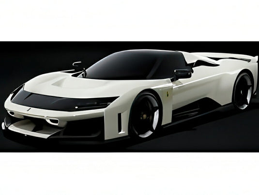 【予約】Ferrari F80 カーボンオプション ビアンコイタリア バイカラーホイール シルバー＆カーボン/ BBR 1/18 ミニカー