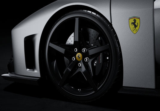 【予約】Ferrari F80 カーボンオプション グロッシーアルミニウム カーボンホイール/ BBR 1/18 ミニカー