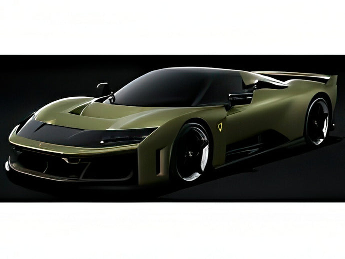 【予約】Ferrari F80 カーボンオプション ヴェルデマソニオパコ バイカラーホイール カーボン＆シルバー/ BBR 1/18 ミニカー