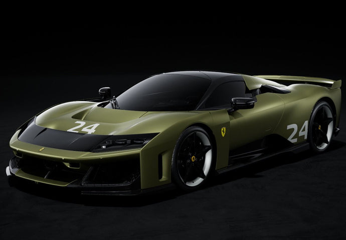 【予約】Ferrari F80 カーボンオプション レース N. 24 ヴェルデマソニオパコ バイカラーホイール カーボン＆シルバー/ BBR 1/18 ミニカー