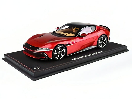 FERRARI 12CILINDRI V12 パノラミックルーフ 2024 ケース付 ロッソフオッコ レッドメタリック ブラック/ BBR 1/18 72台限定ミニカー