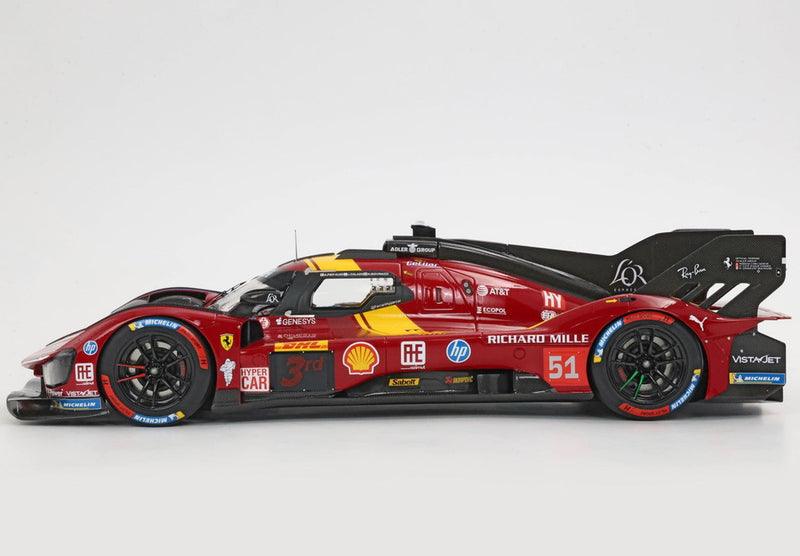 ギャラリービューアに画像をロードする, 【予約】Ferrari 499P N. 51 3位 カタール 1812km 2025 ドライバー ピエールグイディ ジョヴィナッツィ カラド/ BBR 1/18 20台限定ミニカー
