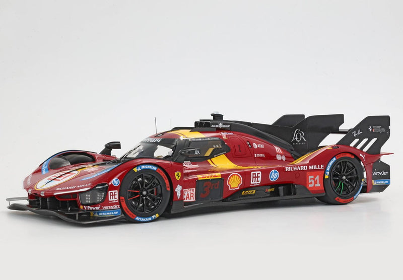 ギャラリービューアに画像をロードする, 【予約】Ferrari 499P N. 51 3位 カタール 1812km 2025 ドライバー ピエールグイディ ジョヴィナッツィ カラド/ BBR 1/18 20台限定ミニカー
