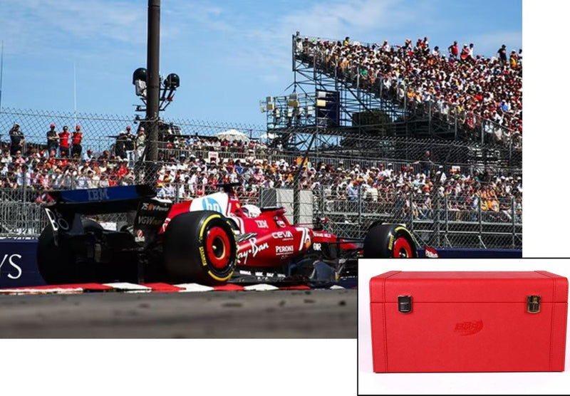 ギャラリービューアに画像をロードする, 【予約】Ferrari SF25 モナコリバリー 75周年 Shell ルクレール 2位 スペシャルボックス/ BBR 1/18 75台限定ミニカー
