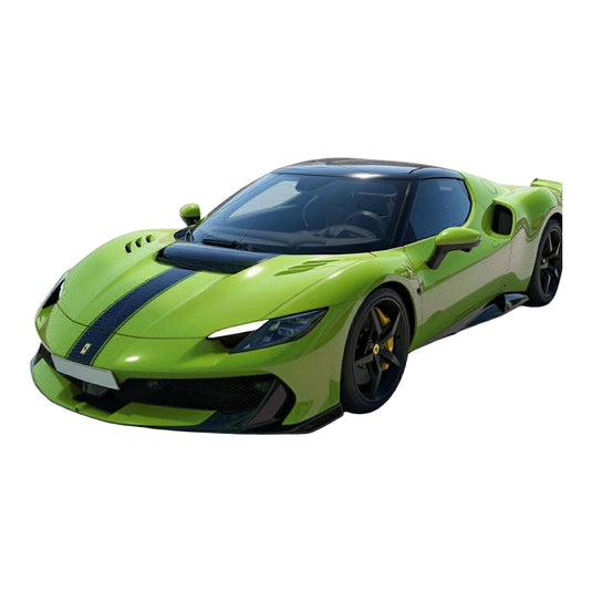 【予約】2027年発売予定 Ferrariフェラーリ 296 Speciale 2025 ヴェルデ・ジェルモーリオ ブラックストライプ ショーケース付 / BBR 1/18 ミニカー