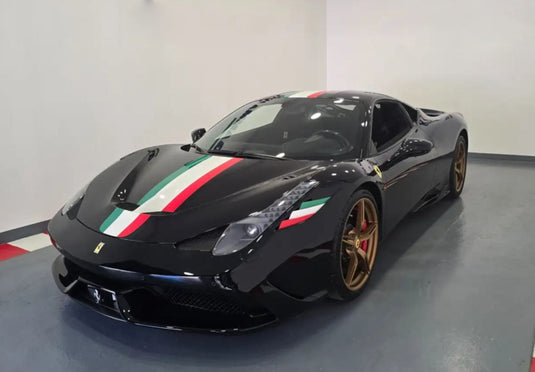 【予約】Ferrariフェラーリ 458 Speciale Nero DS with italian stripe / BBR 1/18 ミニカー