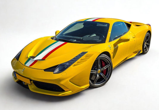 【予約】Ferrariフェラーリ 458 Speciale Giallo Modena イタリアンストライプ / BBR 1/18 ミニカー