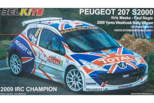 Peugeot プジョー 207 S2000 2009 IRC Champion Kris Meeke Paul Nagle 組み立てプラモキット模型 カーモデル /Belkits 1/24