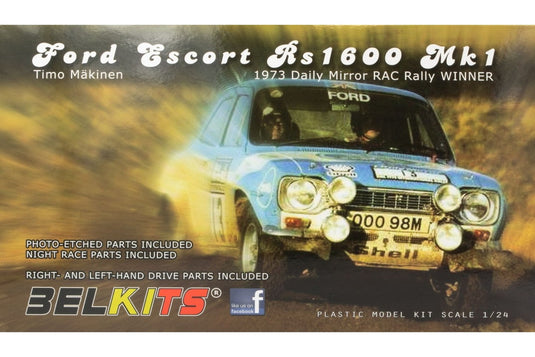 Ford Escort RS1600 Mk1 Timo Makinen 1973 Daily Mirror RAC Rally Winner 組み立てプラモキット模型 カーモデル /Belkits 1