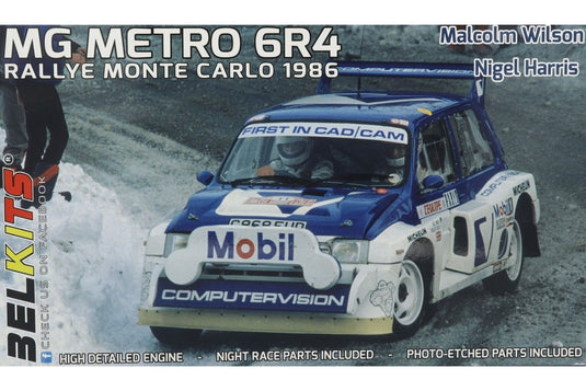 MG Metro 6R4 Rallye Monte Carlo 1986 組み立てプラモキット模型 カーモデル /Belkits 1/24