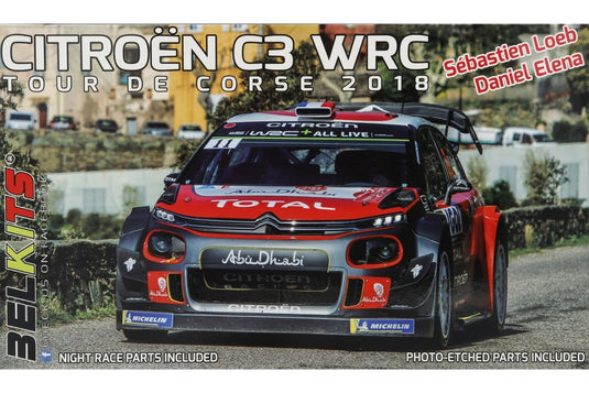 Citroenシトロエン C3 WRC 2018 Tour de Corse /Belkits 1/24 組み立てプラモキット模型