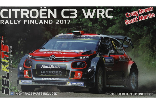Citroenシトロエン C3 WRC 2017 Rally Finland ラリーフィンランド Craig Breen Scott Martin 組み立てプラモキット模型 カーモデル /Belkit