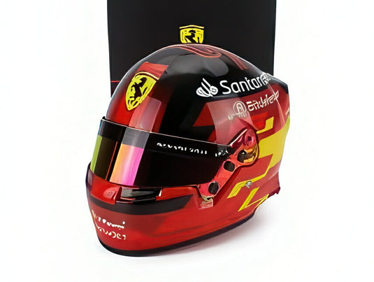BELL HELMET F1 ヘルメット カルロスサインツ TEAM FERRARI 2024 レッド/ブラック/イエロー/ MINI HELMET 1/2 ミニカー