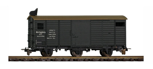 H0e 鉄道模型 貨車 Bemo ベモ KWStE 476 Era I DC Covered freight car 476 of the KWStE