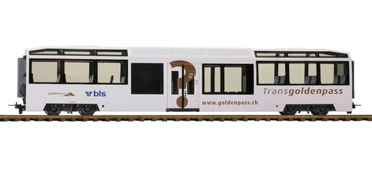 H0m 鉄道模型 客車 Bemo ベモ MOB Bs 231 Transgoldenpass goldenpass Bs 231 Low floor wagon DC