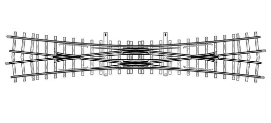 H0m 線路 Bemo 12 deg 両渡り線 220mm DC電源 Power system DC