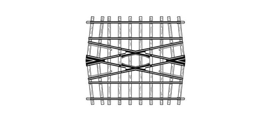 H0m 線路 Bemo 24 deg クロッシング 71mm 複線用 DC電源 Power system DC