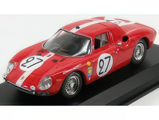 FERRARI 250LM 3.3L V12 ch.s n6119 TEAM SCUDERIA FILIPINETTI N 27 6位 ル・マン 1965 D.SPOERRY A.BOLLER レッド ホワイト / Best-Model 1/43 ミニカー