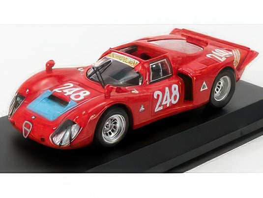ALFA ROMEO 33.2 N 248 タルガ・フローリオ 1969 PINTO ALBERTI レッド / Best-Model 1/43 ミニカー