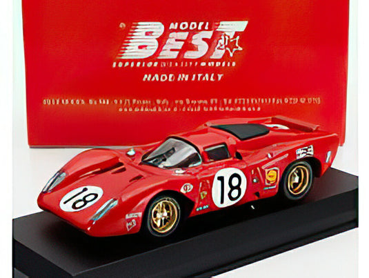 FERRARI 312P 3.0L V12 クーペ TEAM SEFAC N 18 24h ル・マン 1969 ペドロ・ロドリゲス デイヴィッド・パイパー レッド / Best-Model 1/43 ミニカー