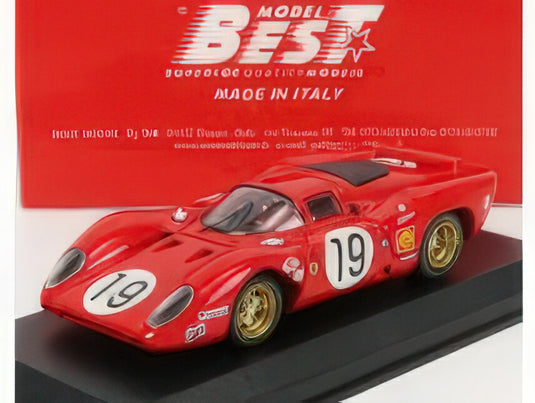 FERRARI 312P 3.0L V12 クーペ TEAM SEFAC N 19 24h ル・マン 1969 クリス・エイモン ピーター・シェッティ レッド / Best-Model 1/43 ミニカー