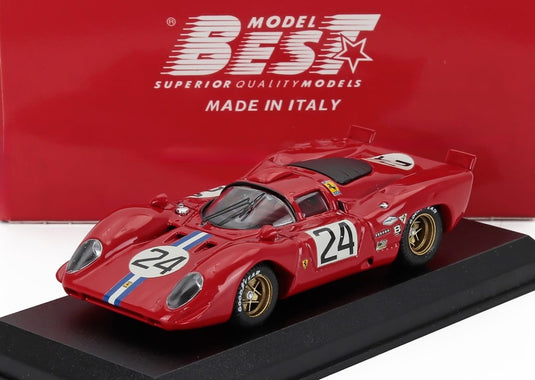 FERRARIフェラーリ 312P COUPE 3.0L V12 NART N 24 24h DAYTONA 1970 PARKES RED / Best-Model 1/43 ミニカー