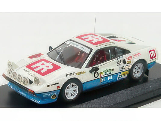 FERRARI 308 GTB N 8 RALLY ELBA 1984 AMATI ORMEZZANO WHITE BLUE/Best-Model 1/43ミニカー
