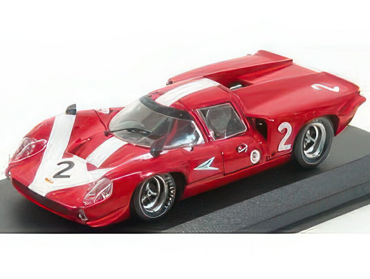 ローラ T70 クーペ N 2 1967年ブランズハッチ サーティース ホッブス レッド ホワイト / Best-Model 1/43 ミニカー