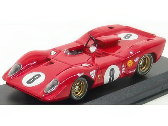 FERRARI 312 P SPIDER N 8 1000Km SPA 1969 RODRIGUEZ PIPER RED/Best-Model 1/43ミニカー