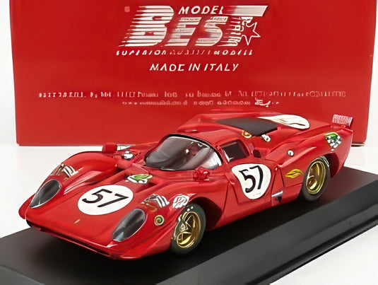 FERRARI 312P 3.0L V12 クーペ TEAM N.A.R.T N 57 24h ル・マン 1970 C.PARSONS T.ADAMOWICZ レッド / Best-Model 1/43 ミニカー