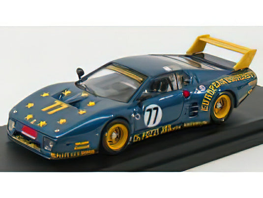 【予約】FERRARI 512BB LM TEAM CHARLES POZZI JMS RACING #77 ルマン24時間 1980 J.C.アンドリュー/C.バロー＝レナ ブルーメタリック/イエロー / Best-Model 1/43 ミニカー
