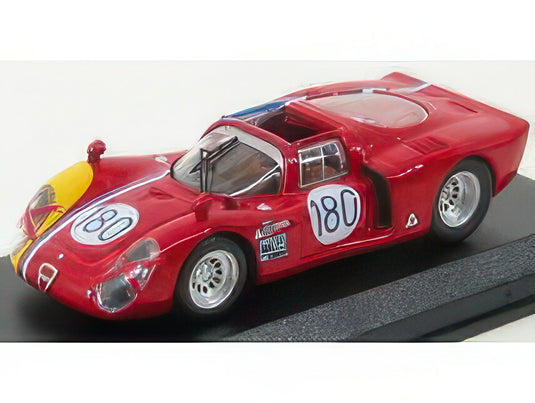 ALFA ROMEO 33.2 TEAM AUTODELTA SPA N 180 TARGA FLORIO 1968 IGNAZIO GALLI NANNI GIUNTI RED/Best-Model 1/43ミニカー