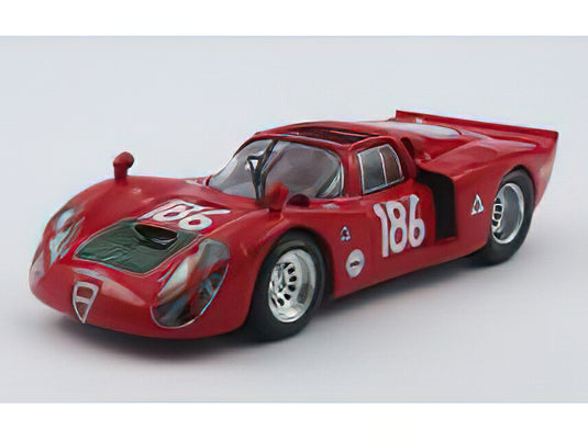 【予約】ALFA ROMEO - 33.2 TEAM AUTODELTA SPA N 180 TARGA FLORIO 1968 IGNAZIO GINTI - NANNI GALLI - RED/BEST MODEL 1/43ミニカー