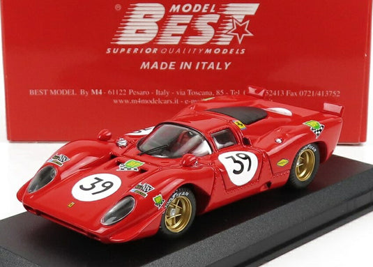 FERRARIフェラーリ 312P 3.0L V12 COUPE NART N 39 24h LE MANS 1970 S POSEY RED / Best-Model 1/43 ミニカー