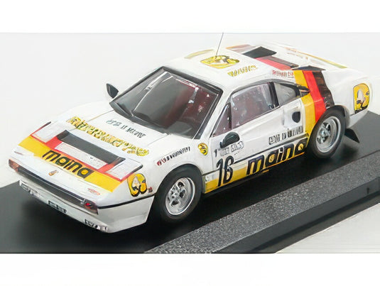 FERRARI 308 GTB N 16 RALLY DEI LAGHI 1984 WHITE YELLOW/Best-Model 1/43ミニカー