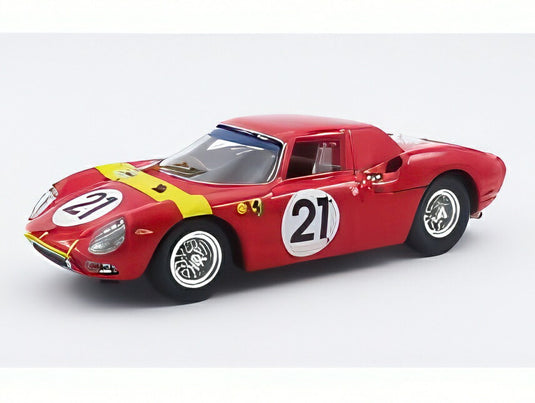 【予約】FERRARI 250LM 3.3L V12 クーペ No.21 1965 ゾルダーGP 優勝 L.ビアンキ レッド イエロー/ Best-Model 1/43 ミニカー