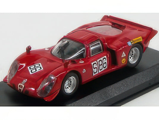ALFA ROMEO 33.2 COUPE N 86 NURBURGRING 1969 VACCARELLA DE ADAMICH RED/Best-Model 1/43ミニカー