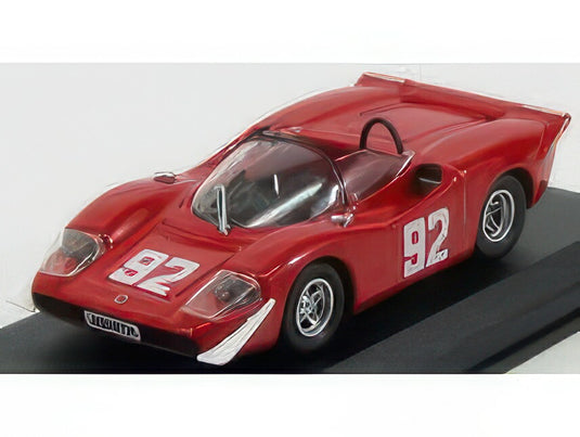 FIAT ABARTH 2000S N 92 WINNER CAMPIONATO EUROPEO MONTAGNA 1969 A.MERZARIO RED/Best-Model 1/43ミニカー